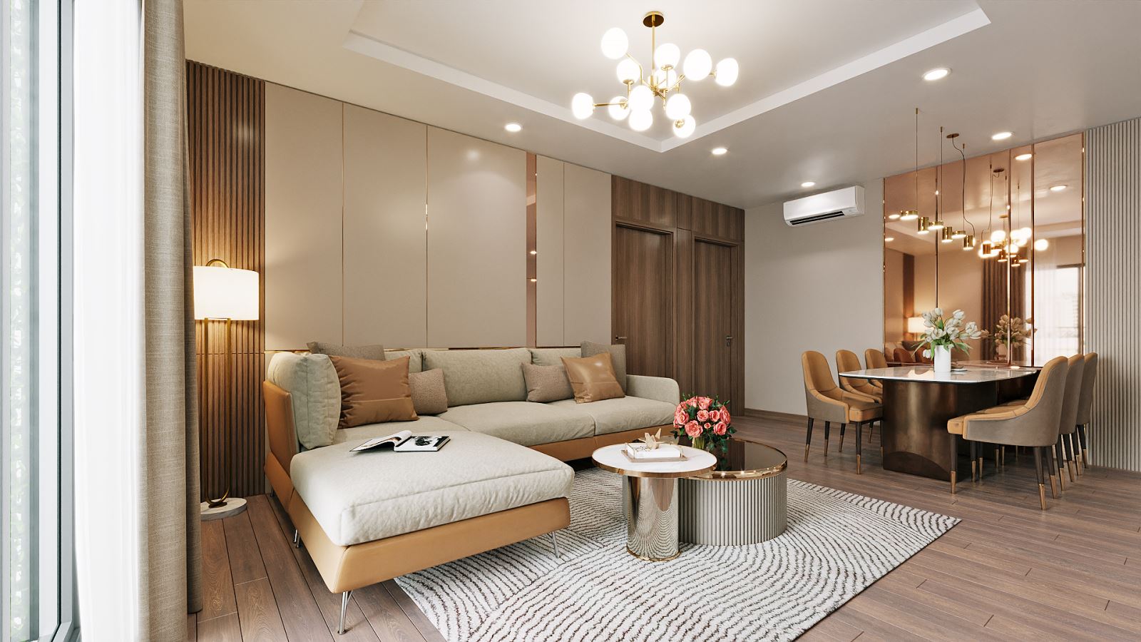 A living room with a couch and a tableDescription automatically generated with low confidence