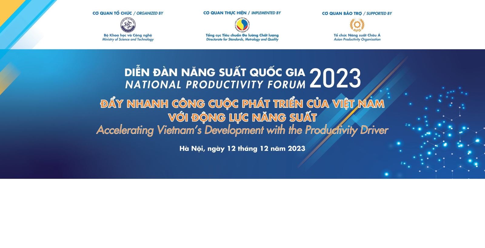 Diễn đàn Năng suất Quốc gia năm 2023: ‘Đẩy nhanh công cuộc phát triển của Việt Nam với động lực năng suất’